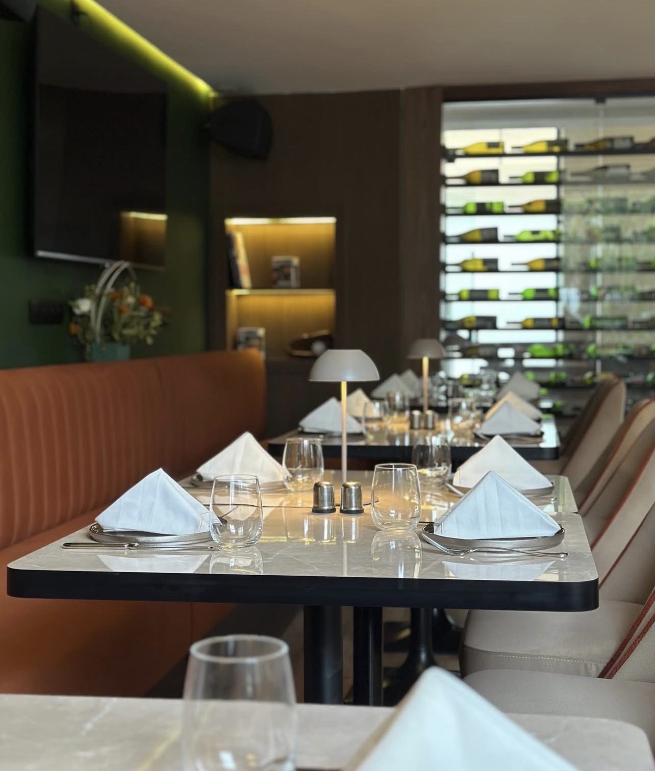 The dining room at LE NINETY, Rabat